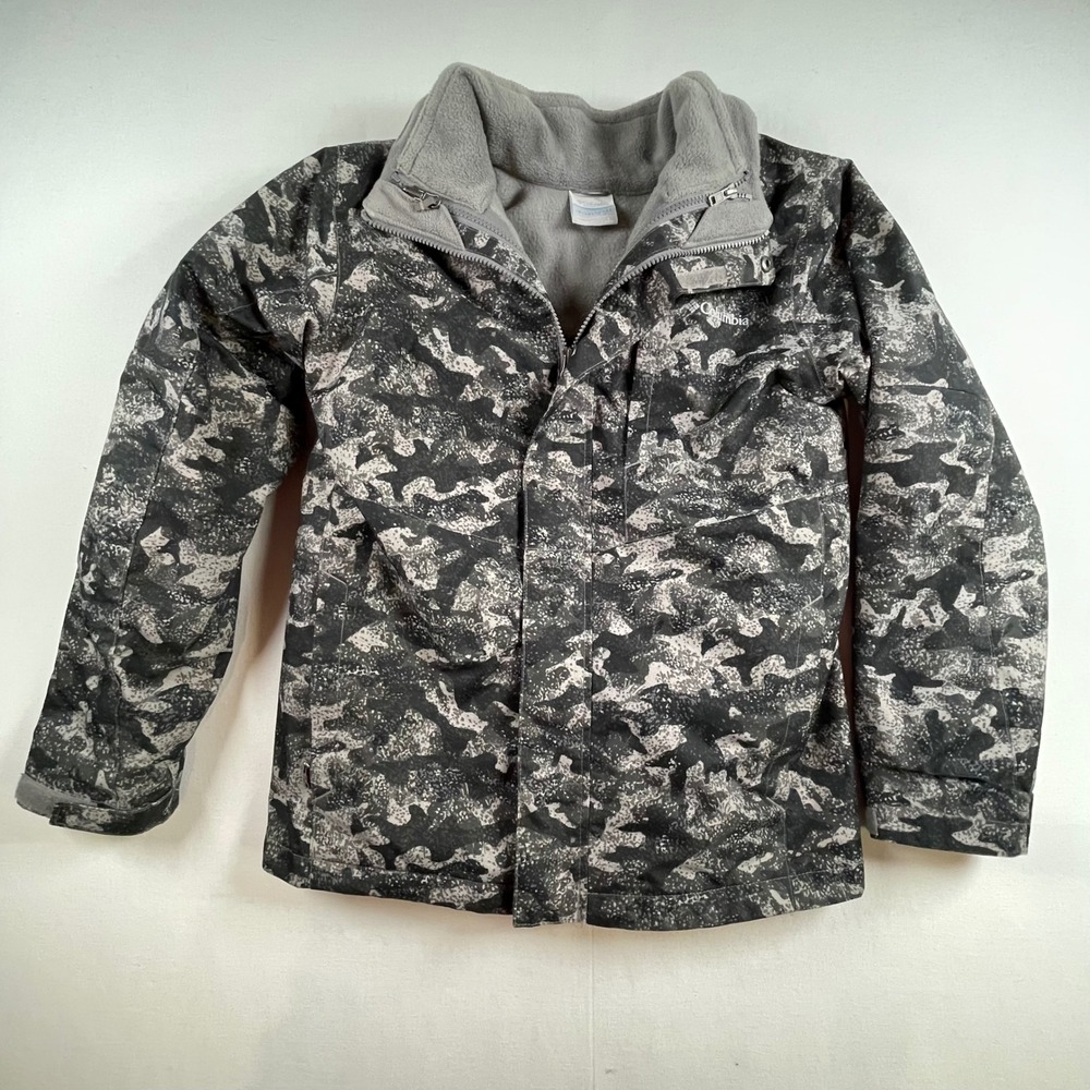 Columbia Interchange Kids Jacket‎ Camo Fleece Lined Size L 14 15 Boys Girls